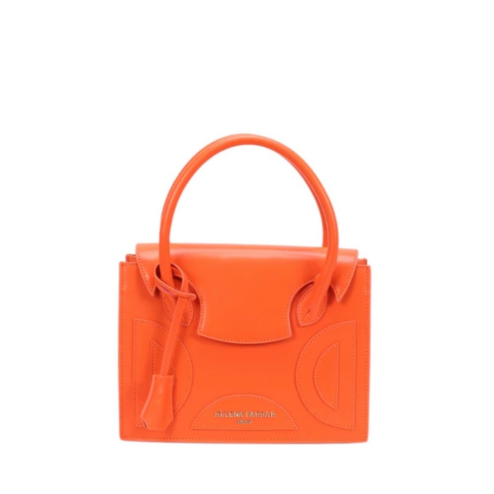 MEDIUM LUNA BAG | PAPAYA ORANGE LEATHER